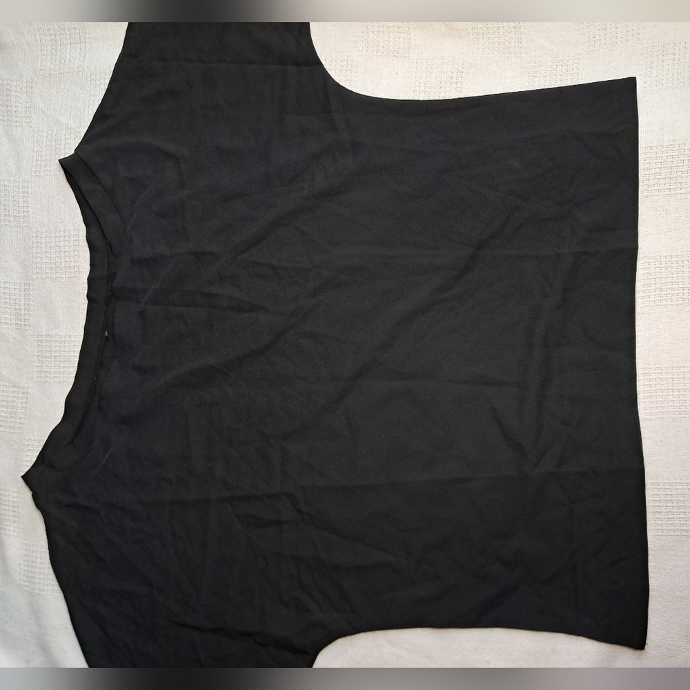 Womens XL black wide neck top